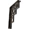 Ekena Millwork Eris Wrought Iron Bracket, (Single center brace), Antiqued Brass 1 1/2"W x 5 1/2"D x 8"H BKTM01X05X08SERABS - alternate 1